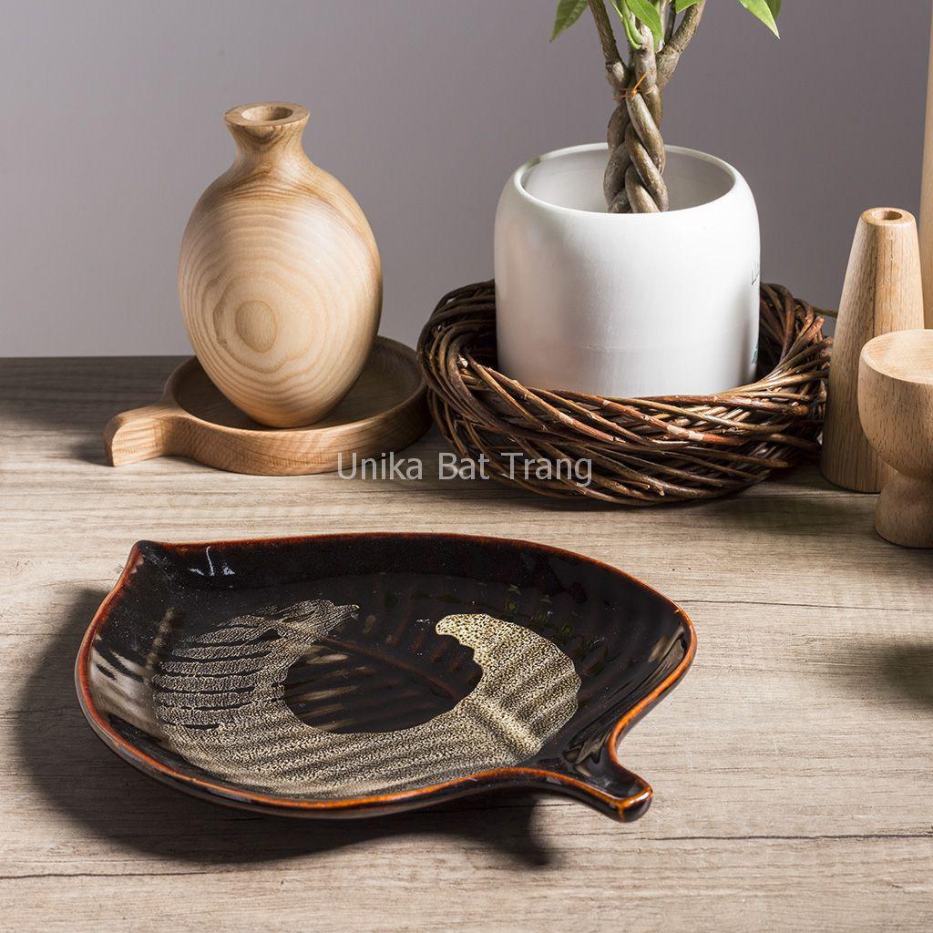 Khay Lá Xoài Men Cánh Gián - Gốm Sứ Cao Cấp Bát Tràng