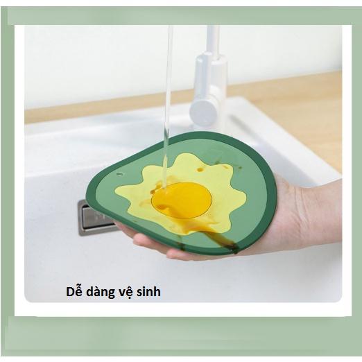 Lót nồi hình Trứng chống trơn trượt, cách nhiệt tốt cute GD507-LNoi-Trứng, lót nồi silicone chịu nhiệt cute, tiện dụng