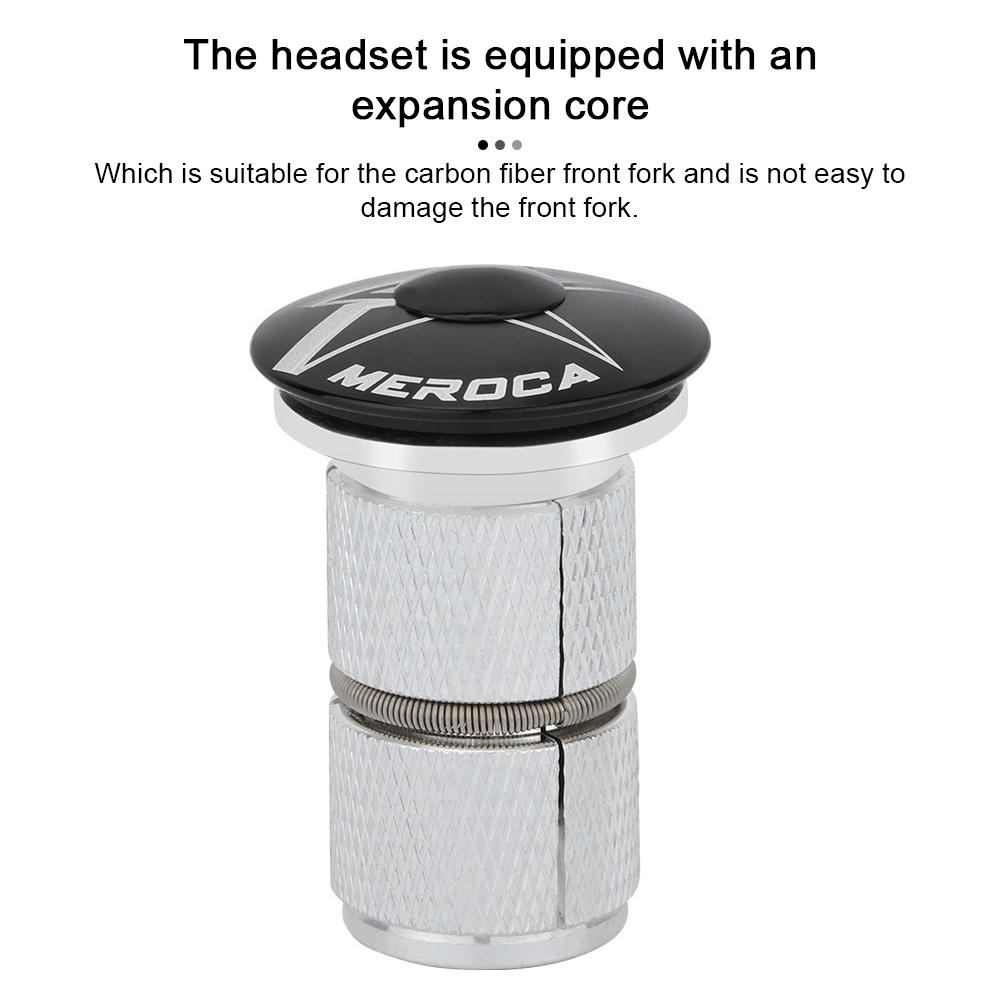 Bicycle 42-52mm Carbon Frame Headset Double Bearings Structure Aluminum Alloy Cycling Accessory Bike Headset with Expand Nut