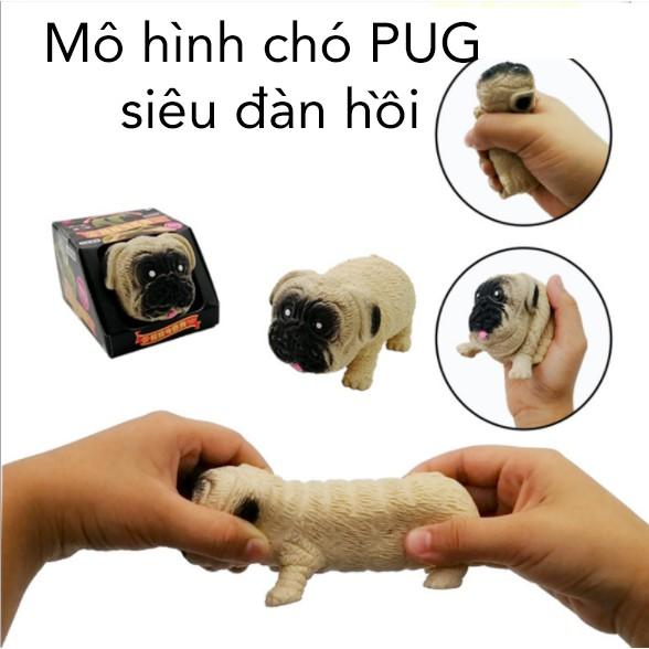 Mô hình chó Pug nhồi cát co giãn, đàn hồi giảm stress