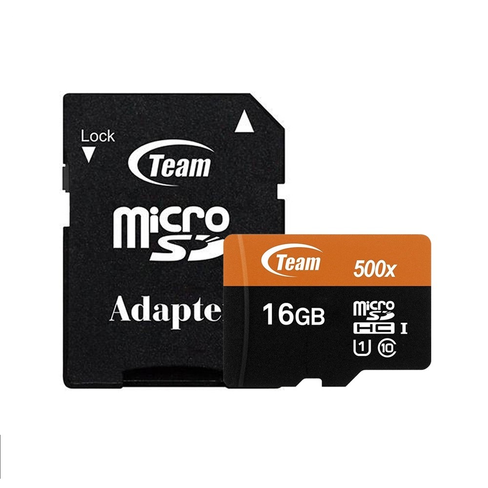 Thẻ nhớ 16gb micro SDHC UHS-1 Team Adapter (cam) – Hàng Chính Hãng