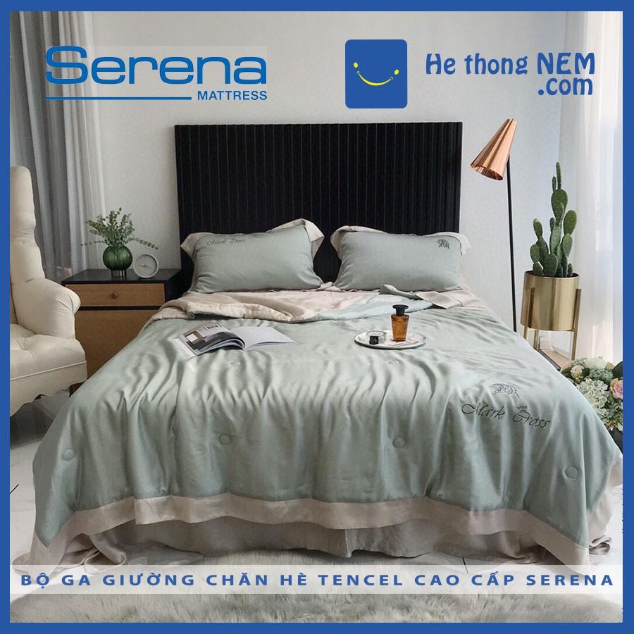 Chăn Hè Ga Trải Giường Drap Tencel 80s SERENA Bộ 5 Món Set Vỏ Chăn Ga Gối Mền Tencel Mỏng – Hệ Thống Nệm