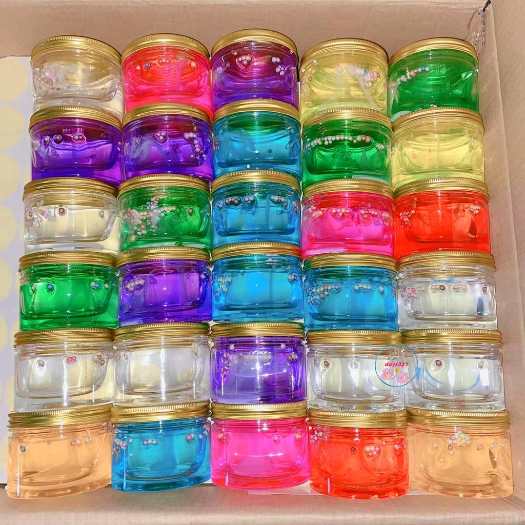 Slime thạch băng hang động cốm xốp 9 màu cực đẹp Đồ chơi hũ slam chất nhờn ma quái squishy 200ML