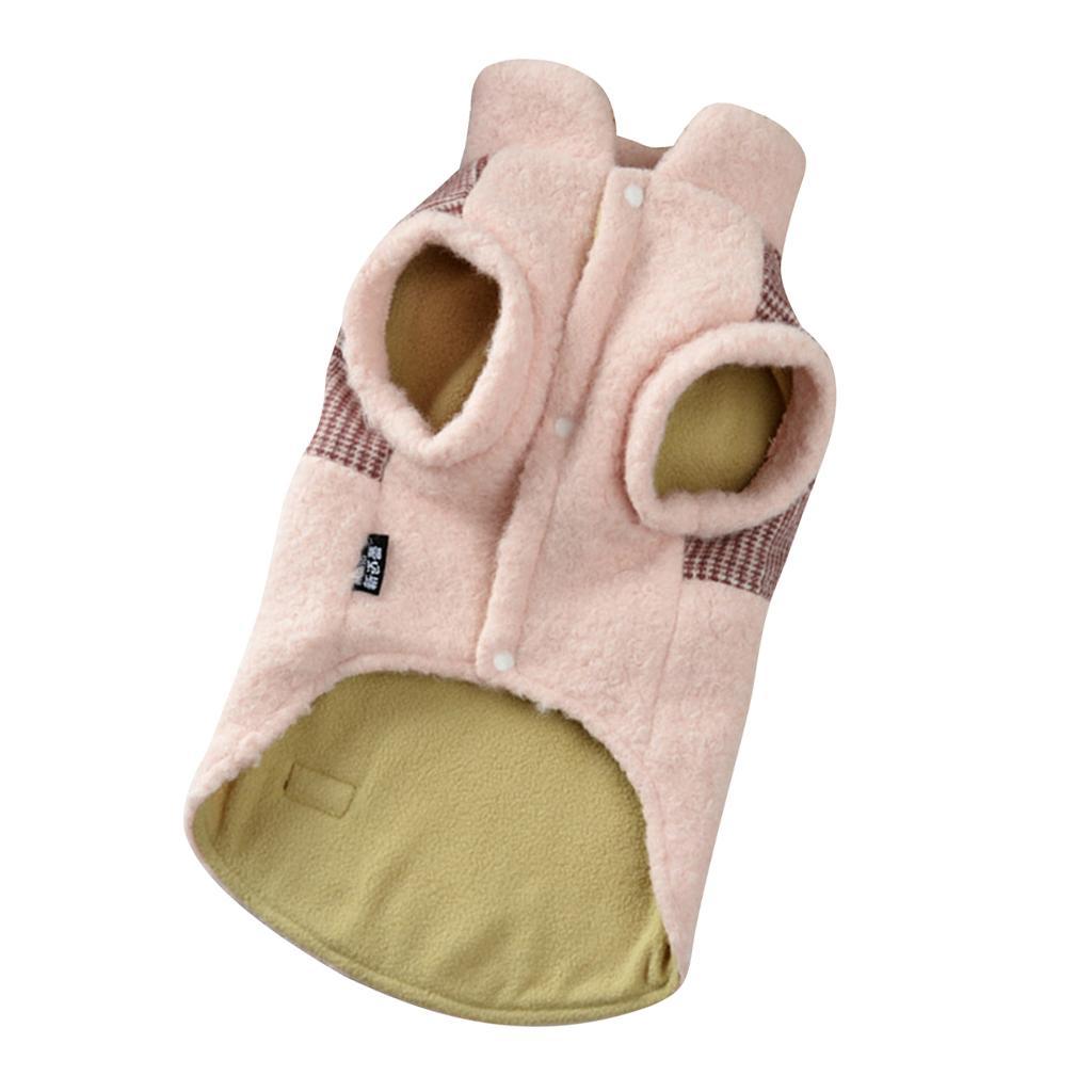 Bichon Chihuahua Puppy Dog Winter Clothes Warm Outfit Pink Clothes S