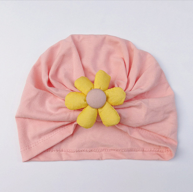 Mũ turban đính hoa phồng siêu xinh cho bé gái 6-24m MTB92 Mimo Baby