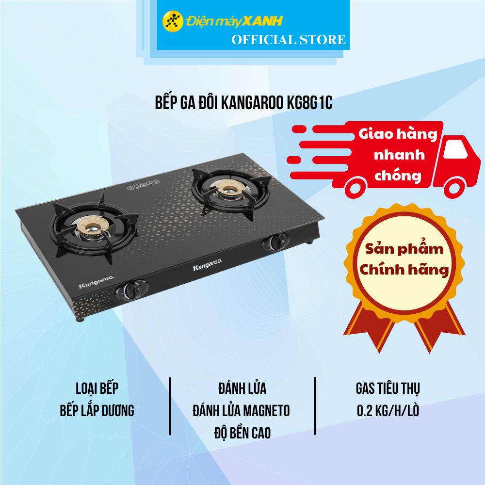 Bếp ga đôi Kangaroo KG8G1C - Hàng Chính Hãng