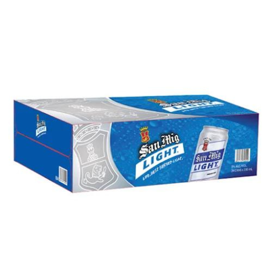 Thùng 24 Lon Bia SAN MIGUEL Light 330 ml