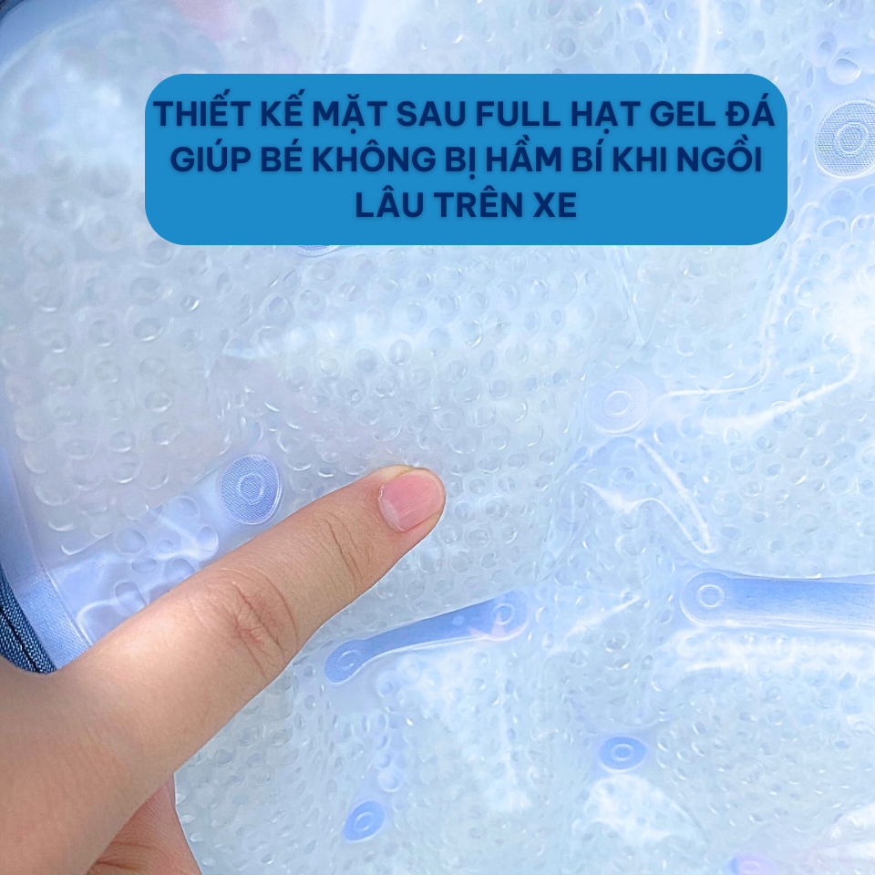 Đệm Lót Xe Đẩy, Ghế Ăn Dậm Cho Bé Cao Cấp Ánh Sao Thiết Kế Full Hạt Gel Đá Công Nghệ Mới Tản Nhiệt Thoáng Mát Êm Ái