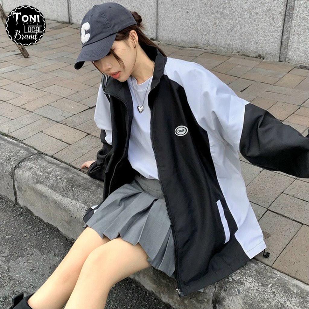 Áo Khoác Dù GINDER 2 lớp nam nữ form rộng Unisex