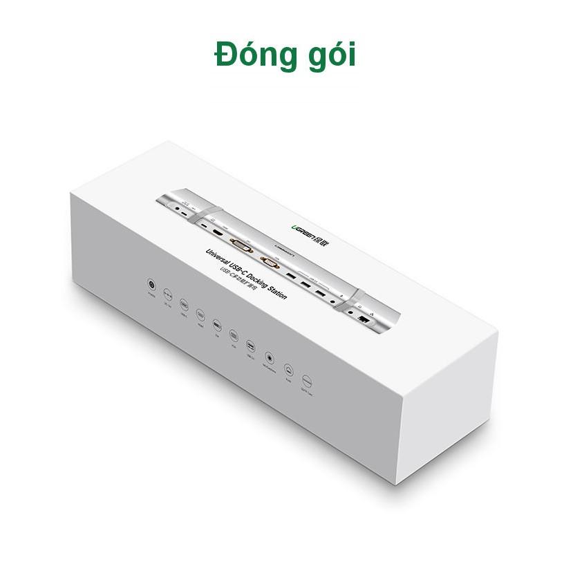 Bộ chuyển đổi đa năng USB type C hỗ trợ 13 cổng đầu ra, cáp dài 0.5m UGREEN MM131 - Hàng chính hãng