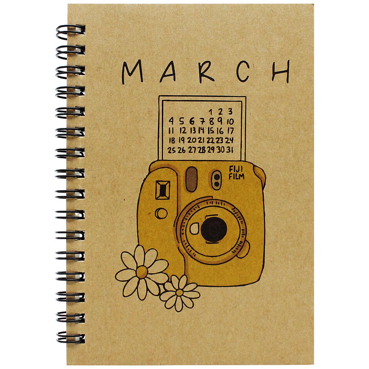 Sổ Lò Xo Kraft A6 - Không Kẻ Có Chấm - 80gsm - The Sun 03