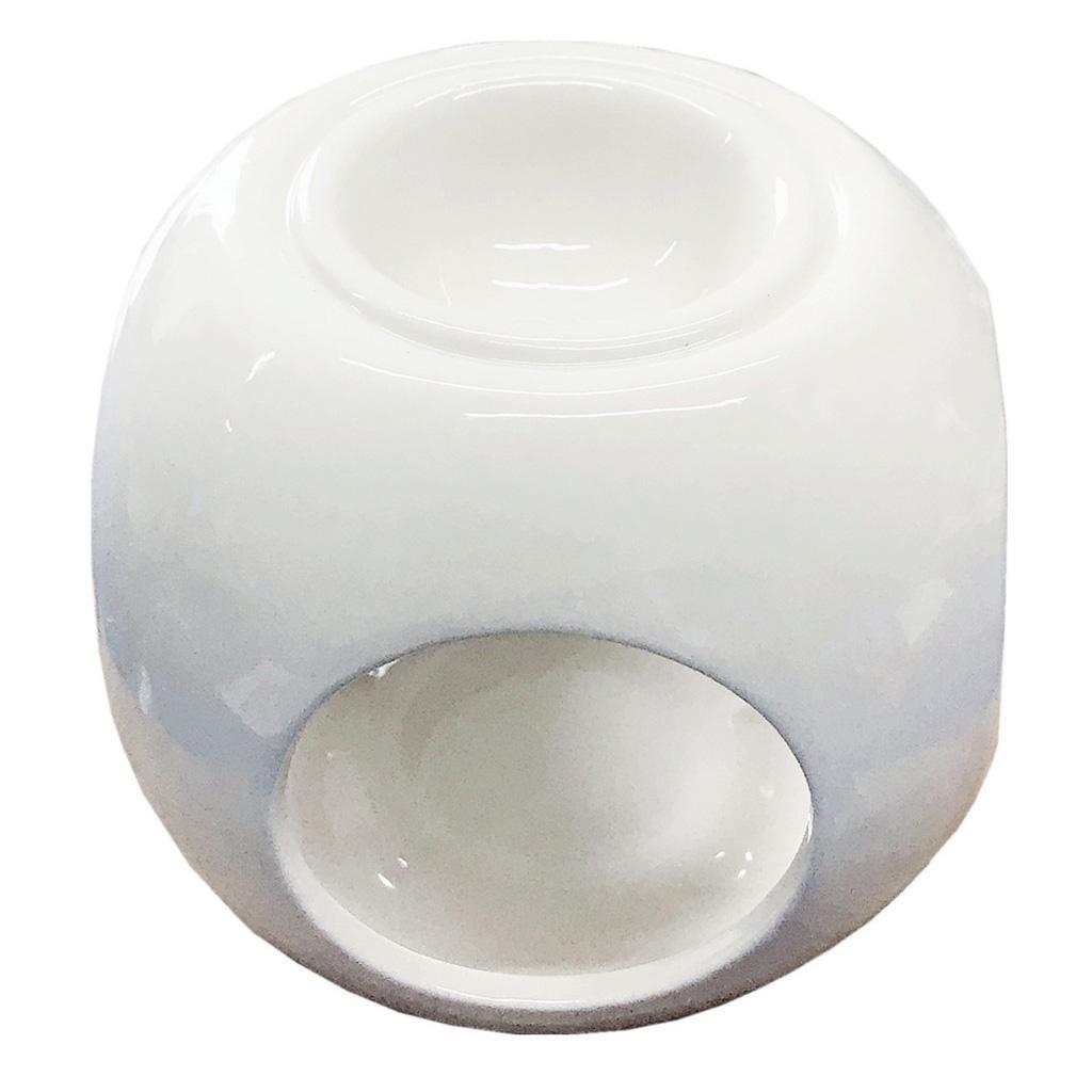 Round Base Ceramic Candle Holder Hollow Design Incense Burner Holder 9.5cm