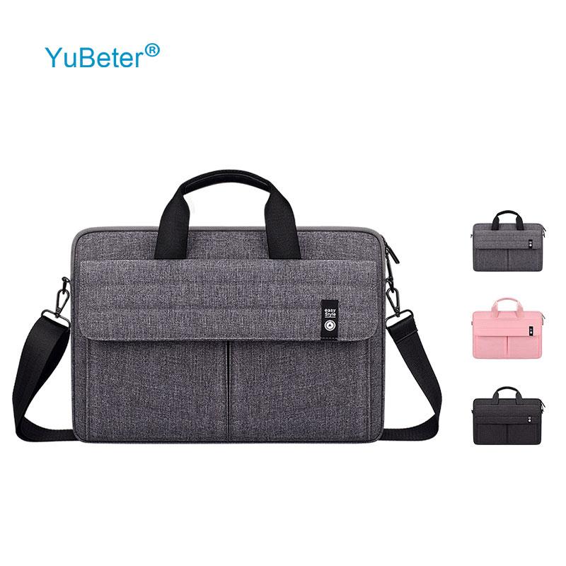 YuBeter Nam Túi Laptop 15 6 14 15.4 Inch Máy Tính Cho MacBook Air Pro 13 Ốp Lưng Nữ máy Tính Xách Tay Cặp Túi Đeo Vai