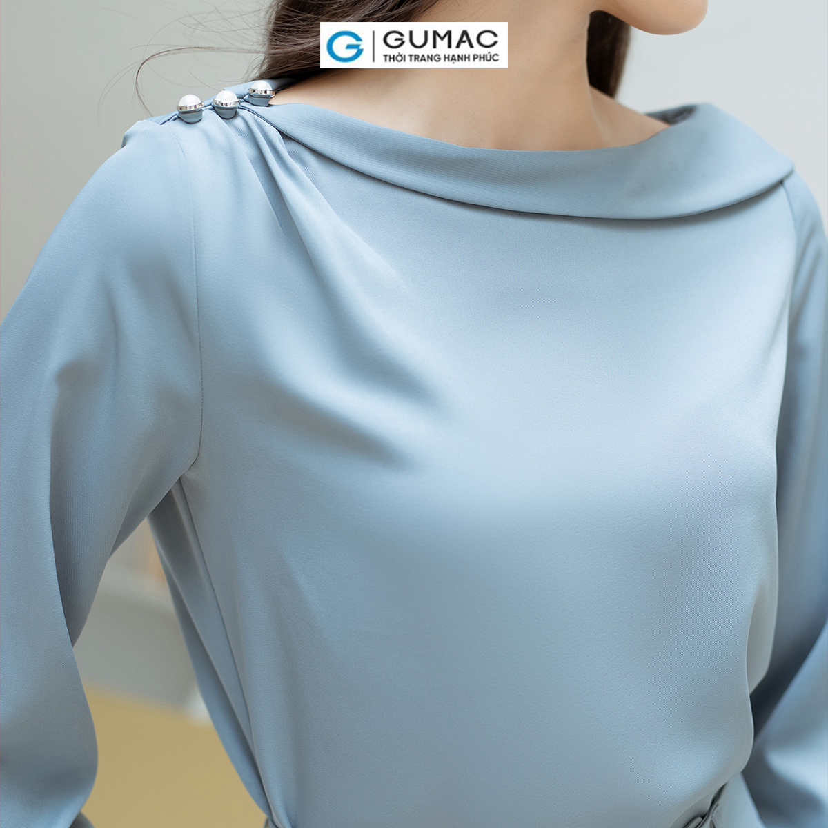Áo kiểu khoét vai GUMAC AD08058