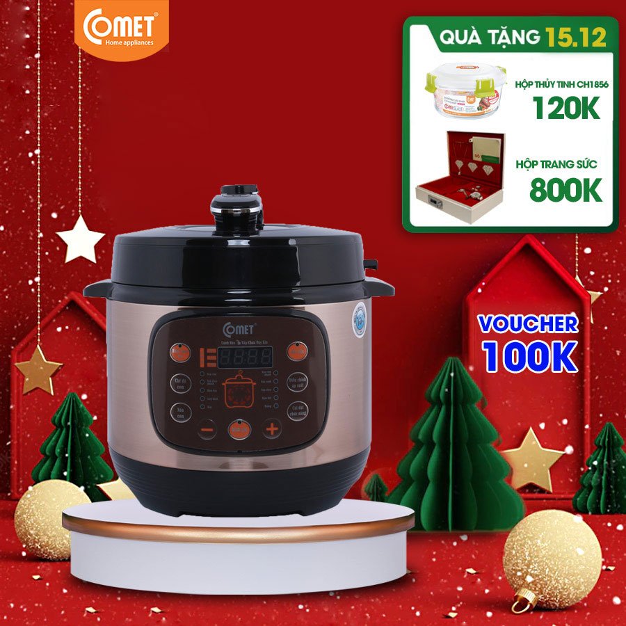 Nồi Áp Suất Điện Nắp Gài Comet CM6155 (6L) - Hàng Chính Hãng