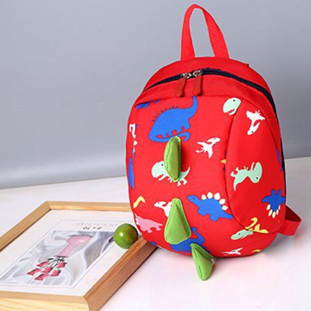 Trẻ Em Hoạt Hình Khủng Long In Hình Ba Lô Chống Mất Dây Nịt Trẻ Em Nhẹ Đôi Dây Kéo Khóa Ba Lô Đi Học