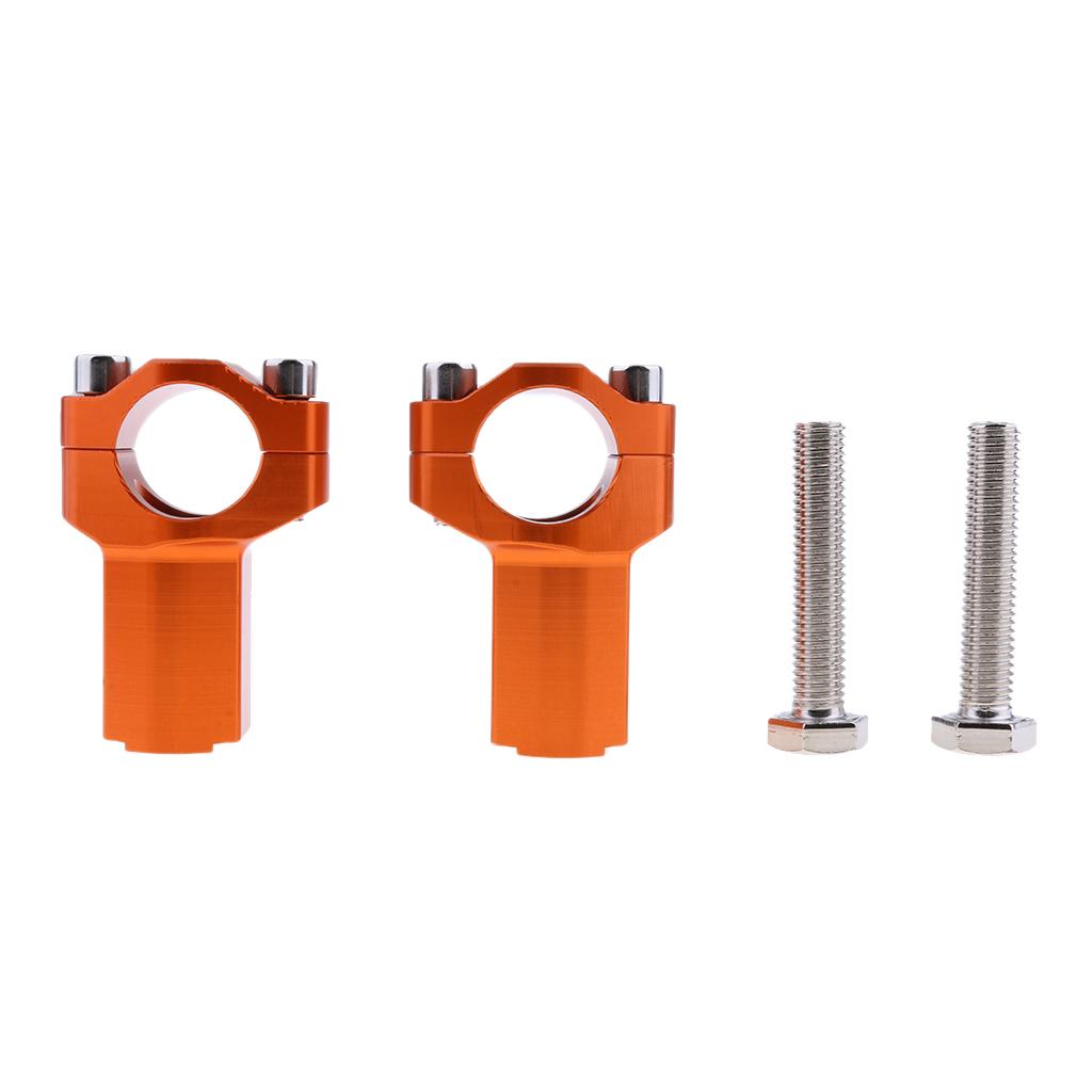 Orange CNC Handlebar Risers Bar Mount Clamp for 125-530 2000-2016