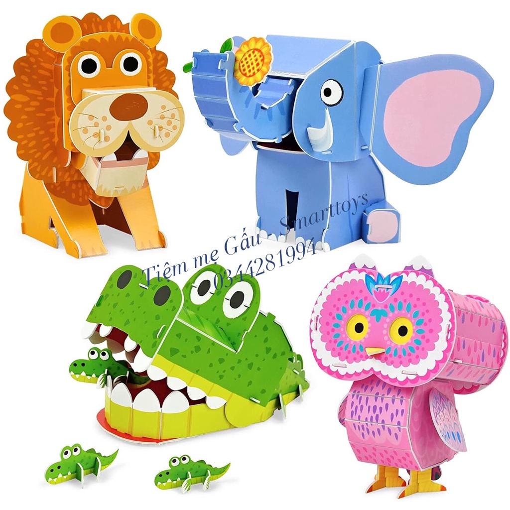 3D ANIMAL PUZZLE MONTESSORI TOYS MÔ HÌNH LẮP GHÉP ĐỘNG VẬT 3D SIZE TO GIÚP PHÁT TRIỂN TƯ DUY LOGIC VÀ SỰ KHÉO LÉO CHO BÉ