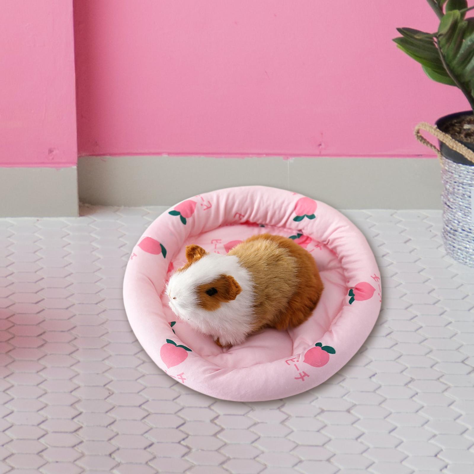 Small Animal Sleeping Bed Round Soft Guinea Pig Mat for Hedgehog Ferret Cats
