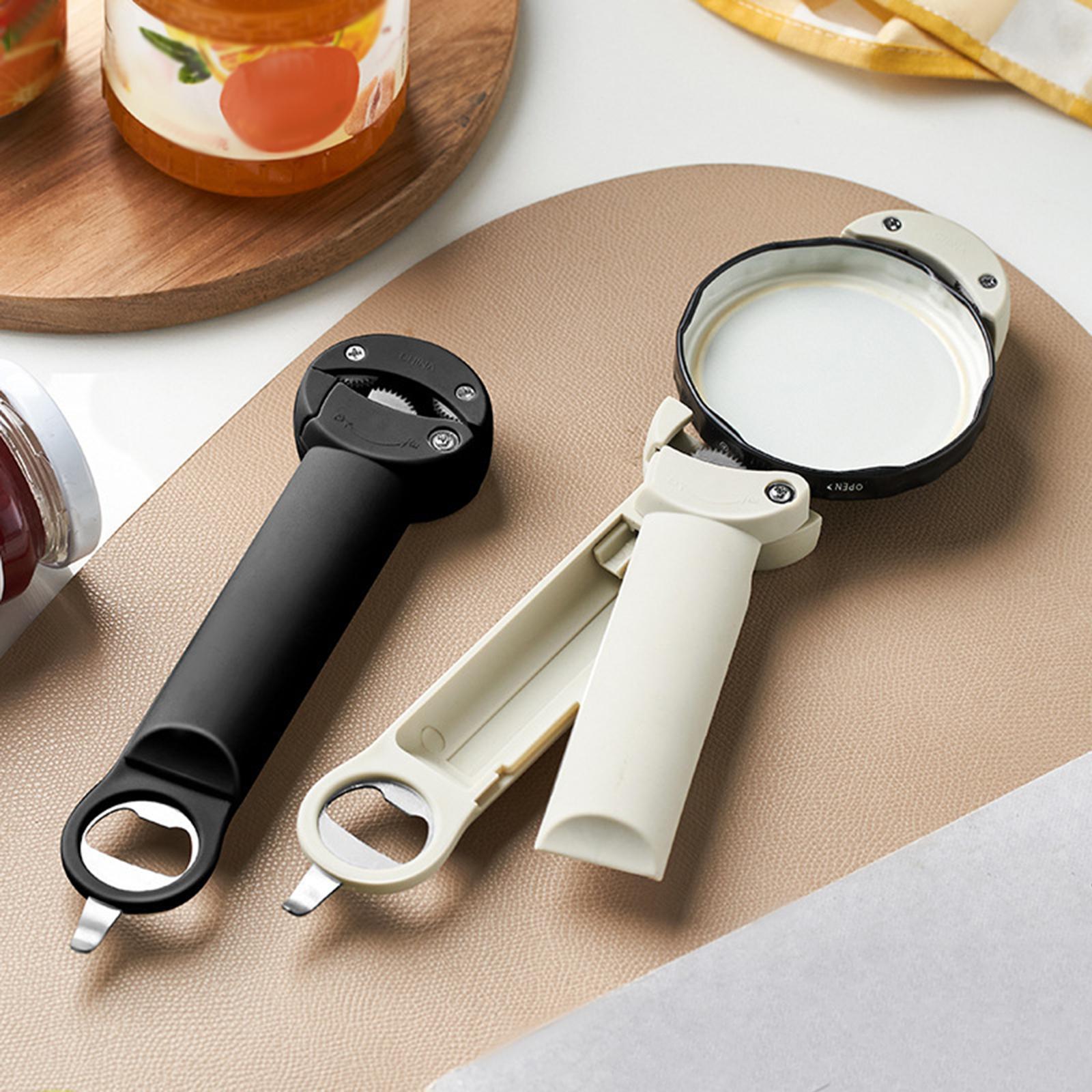 Manual Can Opener Adjustable Effortlessly Anti Slip Jars Openers
