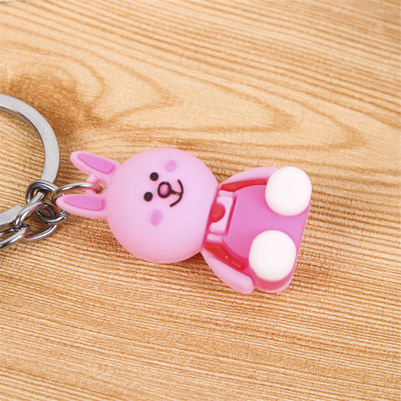 Móc khóa bấm kim kèm gấu siêu dễ thương