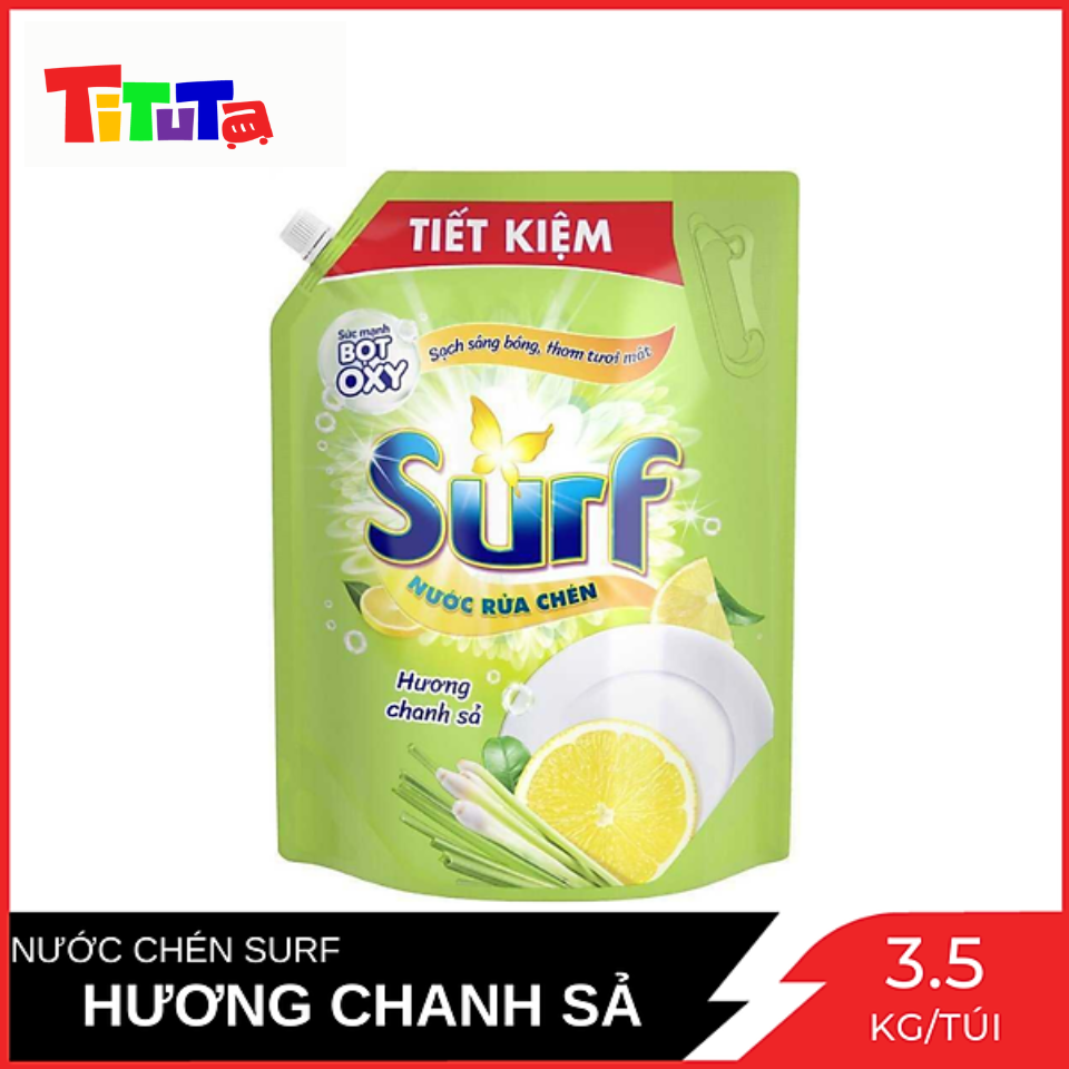 Nước rửa chén Surf hương chanh sả Túi 3.5kg