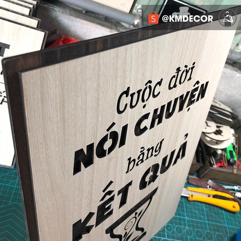 Mẫu tranh "cuộc đời nói chuyện bằng kế quả" - Tranh tạo động lực treo tường trang trí văn phòng