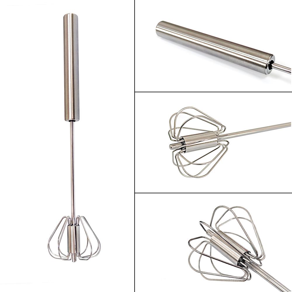 12 Inch Lòng Trứng Inox Be Bằng Tay Quay Trứng Trộn Bán Tự Động Báo Chí Đánh Vật Dụng Nhà Bếp