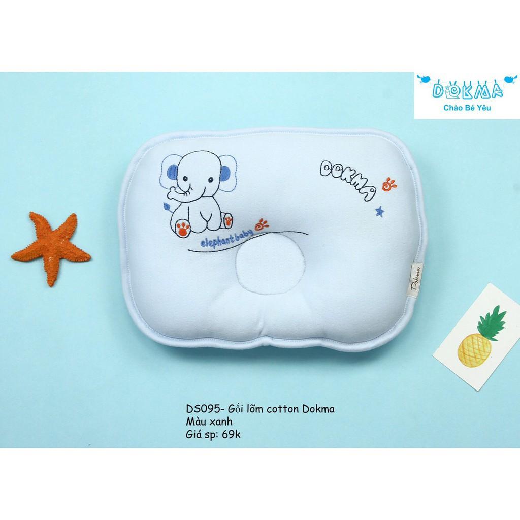 Gối Cotton Lõm Sơ Sinh DOKMA 20x30cm