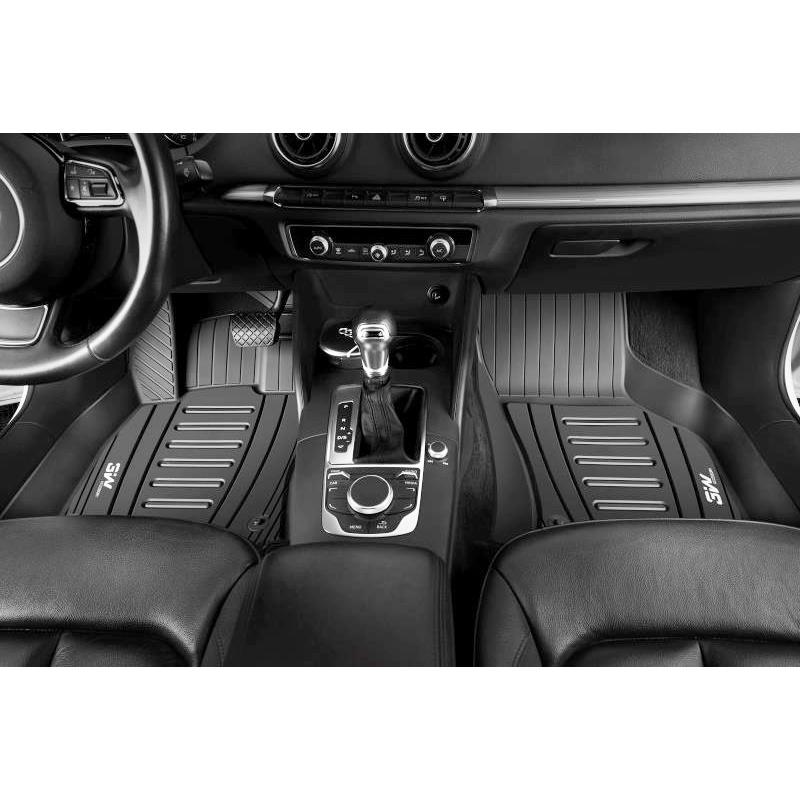 Thảm lót sàn xe ô tô Audi A3 2021 Nhãn hiệu Macsim 3W chất liệu nhựa TPE đúc khuôn cao cấp - màu đen
