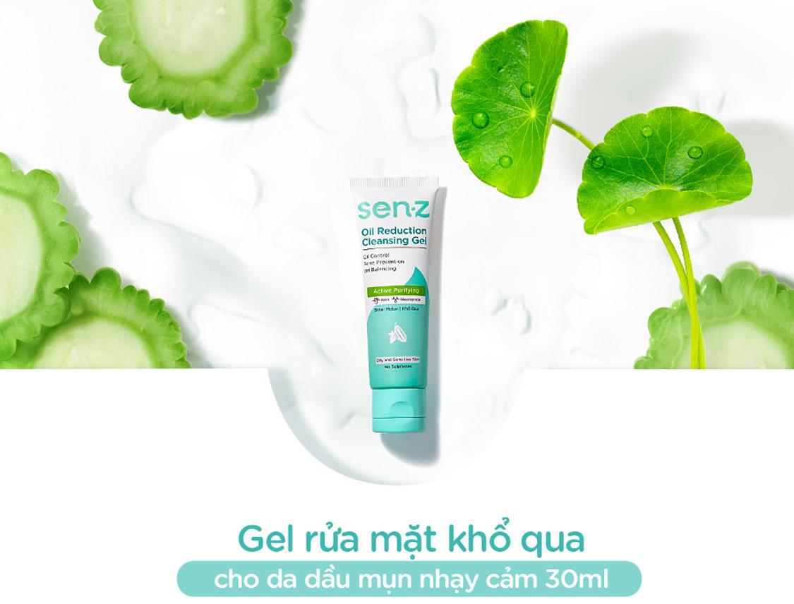 Gel Rửa Mặt SenZ Oil Reduction Khổ Qua Cho Da Dầu Mụn 30ml