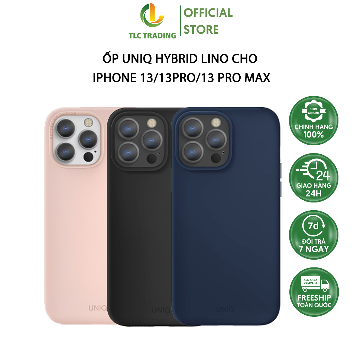 Ốp Lưng UNIQ Lino Dành Cho Iphone 13/ 13 Pro, 13 Pro Max - Hàng Chính Hãng