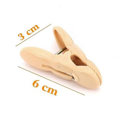 Vỉ 20 kẹp quần áo củ lạc nhựa Việt Nhật (2853), Kẹp phơi quần áo, phơi đồ tiện ích