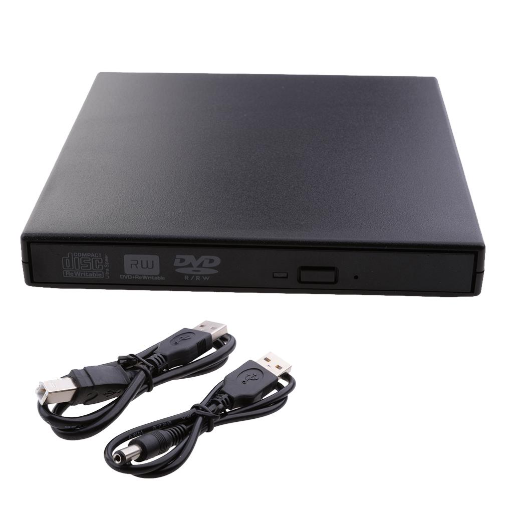 External USB 2.0 DVD RW CD Writer Drive Burner Reader Player For Laptop PC