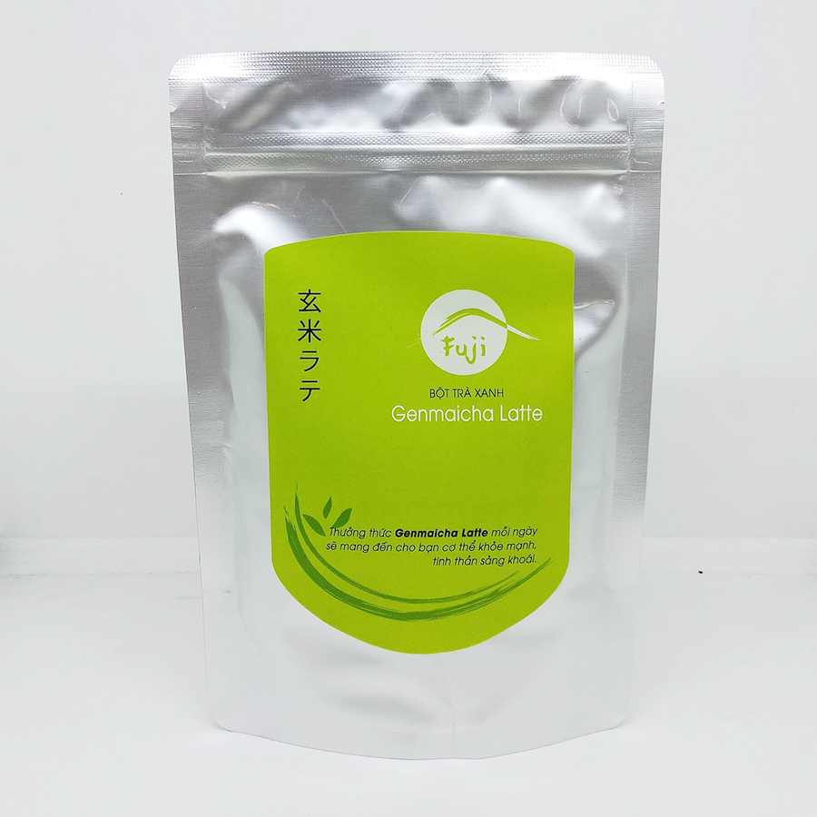 Bột Trà Xanh gạo rang Fuji Genmaicha Latte 200g - Hàng chính hãng, 100% tự nhiên