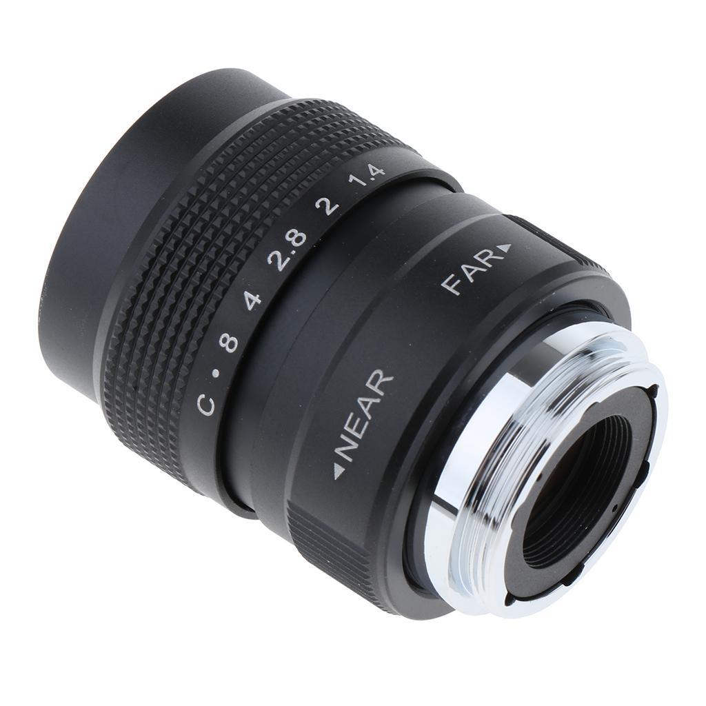 25mm f/1.4 TV Lens Manual Focus for C-Mount Mirrorless Camera