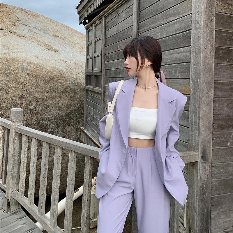 Set đồ Áo Blazer nữ + quần ống xuông phong cách hàn quốc mẫu mới đẹp mã TT01