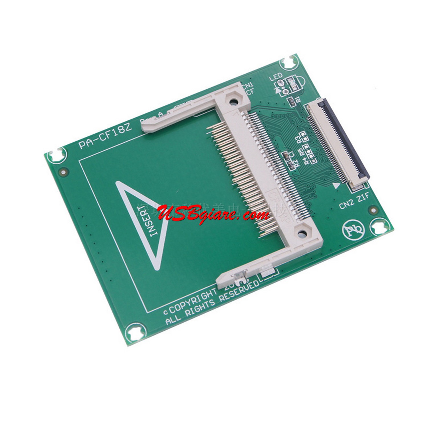 Thẻ chuyển đổi 50 Pin CF Card to 1.8 "CE ZIF SSD Adapter Converter for Computer Laptop