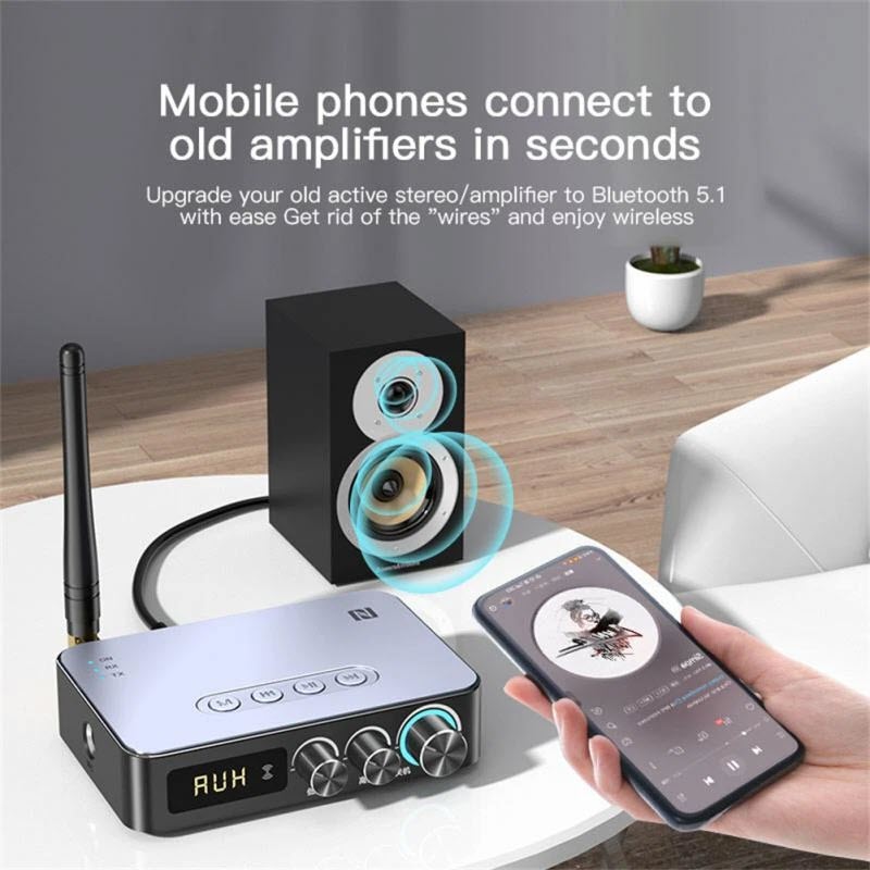 Bộ Thu Phát Âm Thanh M9 Pro Bluetooth 5.1 Receiver Transmitter FM Radio K-sing 4 In1 NFC U Disk/TF Card FM Radio. M9 Pro Upgrade Bluetooth5.1 Audio Receiver Transmitter 3D Surround Stereo Music NFC Touch Wireless Adapter With Mic U Disk Play