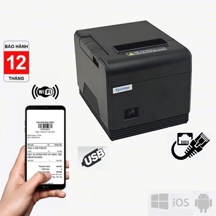 Máy In Hóa Đơn Xprinter XP-Q80I - Hàng Nhập Khẩu