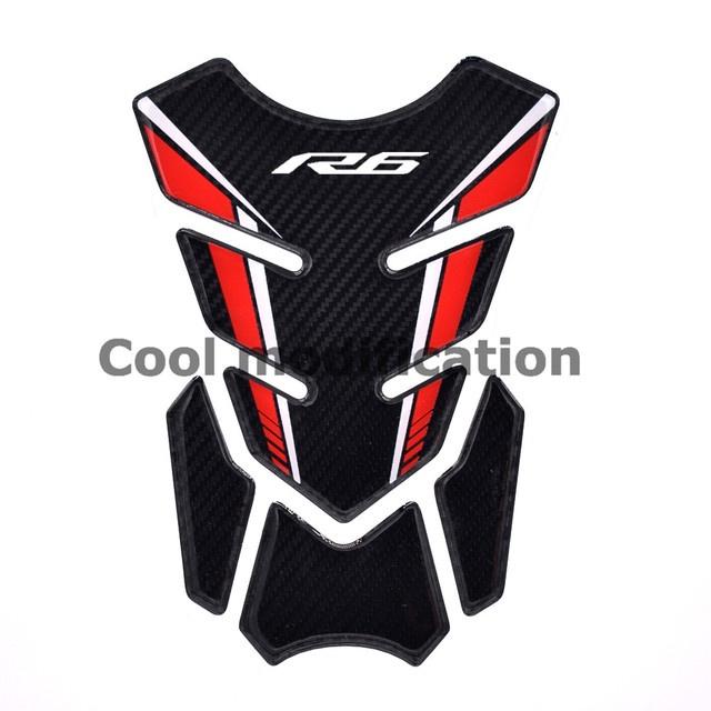 Miếng Dán Trang Trí Bình Nhiên Liệu Xe Mô Tô Yamaha YZF-R6 R6 3D Bằng Sợi Carbon