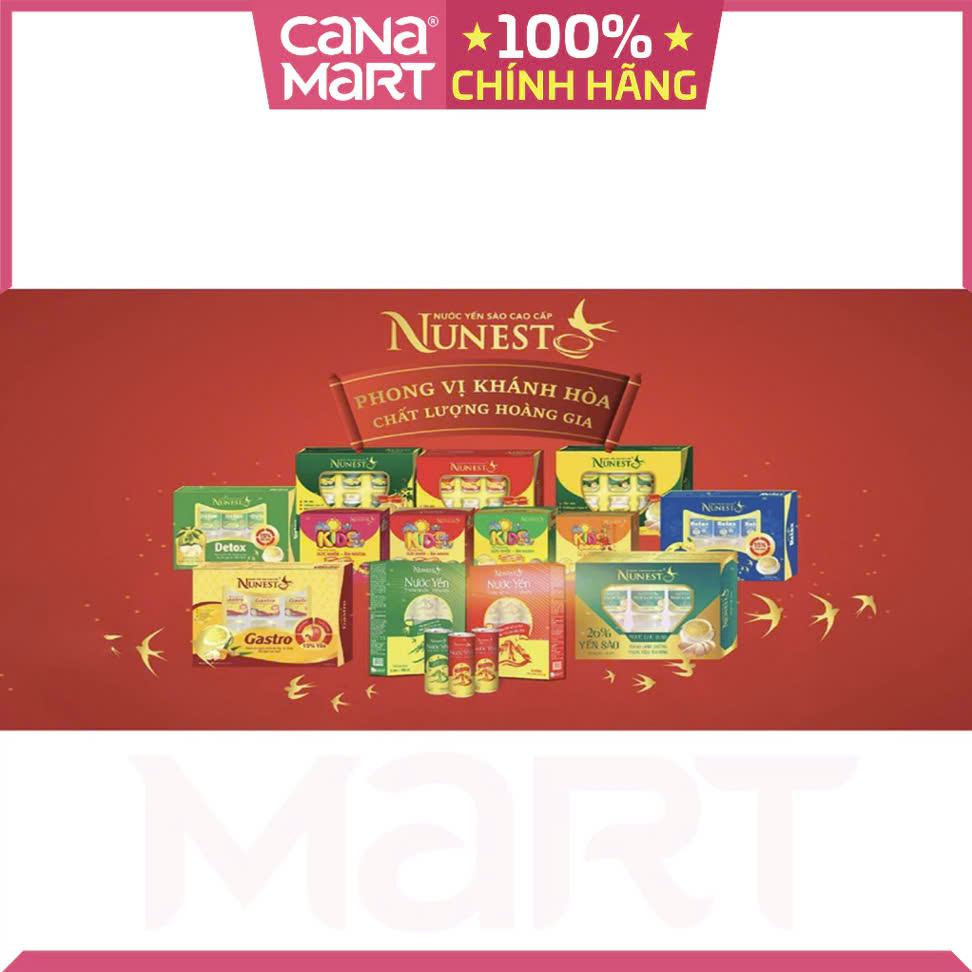 [Hộp 6 lọ x 70ml] Nước yến sào cao cấp Nunest Cerna dành cho người bệnh tiểu đường
