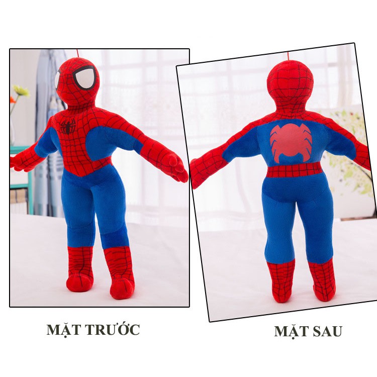 Gấu Bông Siêu Anh Hùng Người Nhện Spiderman (35cm----80cm) Hàng Xịn Cao Cấp (Tặng Kèm 1 Ví Da 12 Ngăn Đựng Thẻ Atm, Cccd)