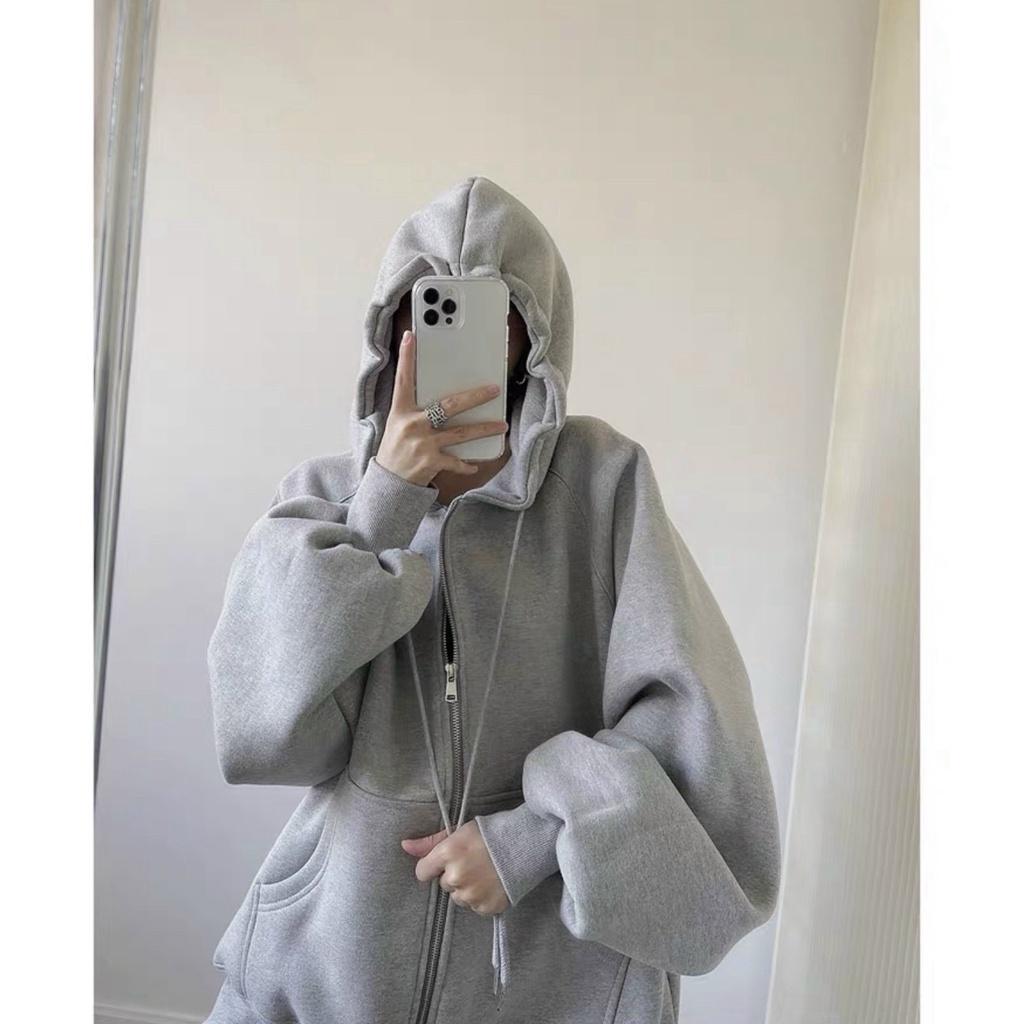 ÁO Nỉ mũ to hàng hot , khoác nỉ trơn hoodies nỉ from rộng_TP79