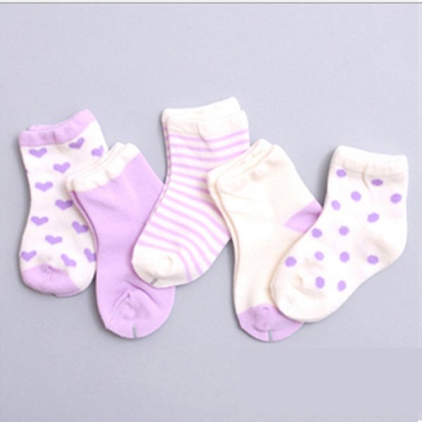 Set 5 đôi vớ tất cho bé từ 0-6 tuổi