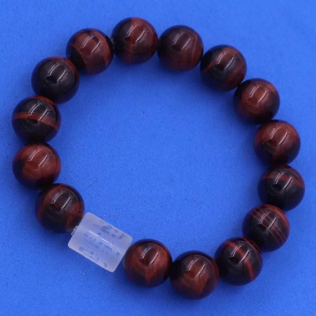 Vòng chuỗi đeo tay đá mắt hổ  charm lục tự Đại minh chân ngôn, 10 ly, Om Mani Padme Hūm, Chân ngôn Lục tự