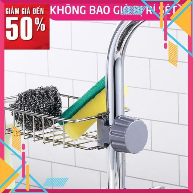 Giá để treo vòi nước gắn lavabo thông đa năng minh khay kệ inox đựng đồ phòng tắm nhà bếp trang trí đẹp