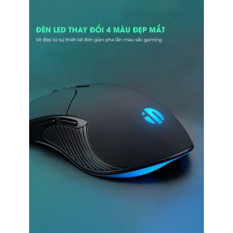 Chuột máy tính chơi game TEKKIN X22 bản có dây DPI 3600 thiết kế công thái học phù hợp cả gaming và làm việc - hàng chính hãng