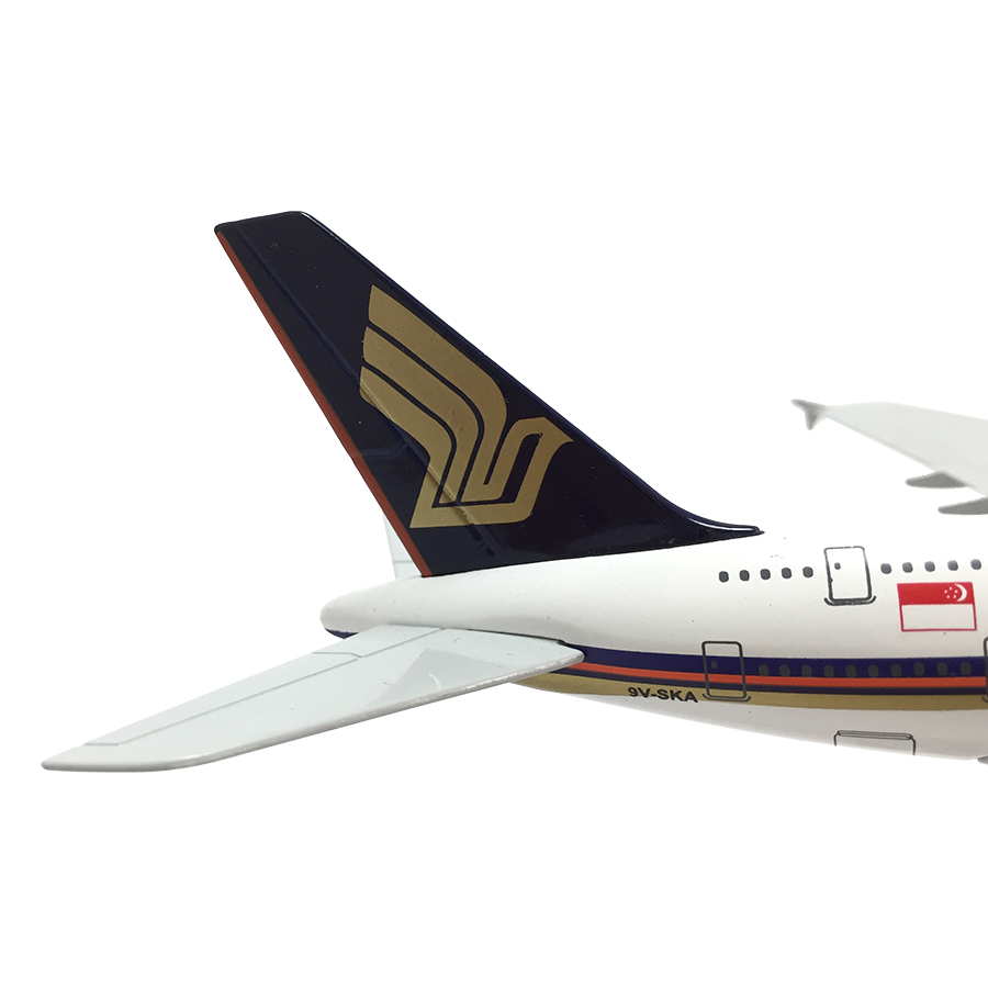 Mô Hình Máy Bay Trưng Bày Airbus A380 Singapore Airlines Everfly SG20 (20cm)