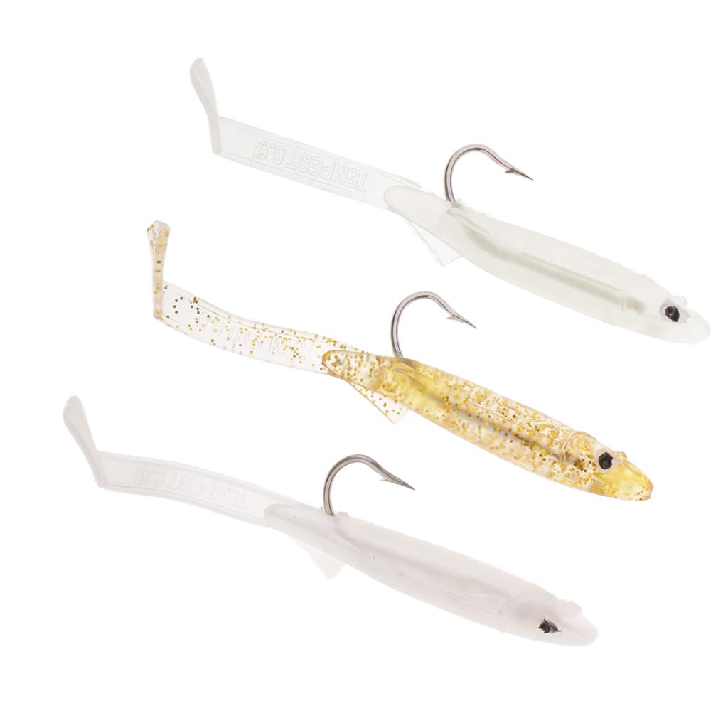 3pcs Small EEL Soft Fishing Lure Artificial Fish Bait Swimbait